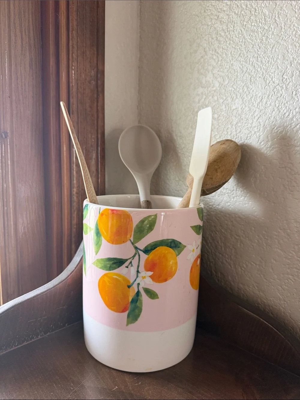 Sur La Table Earthenware Citrus Utensil Crock